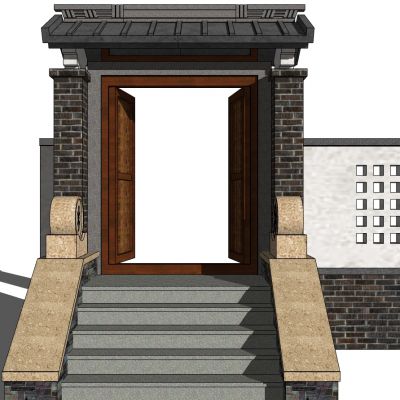 中式别墅庭院建筑