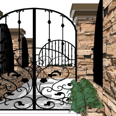 欧式铁艺庭院别墅大门