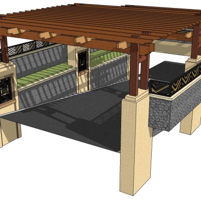 欧式建筑地下车库出入口