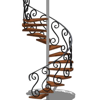 欧式铁艺旋转楼梯