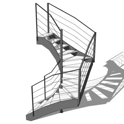 现代金属铁艺旋转楼梯