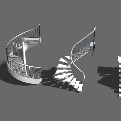 现代铁艺金属钢架楼梯栏杆扶手