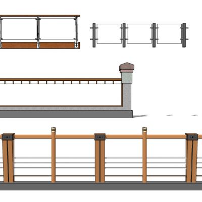 现代玻璃栏杆扶手护栏