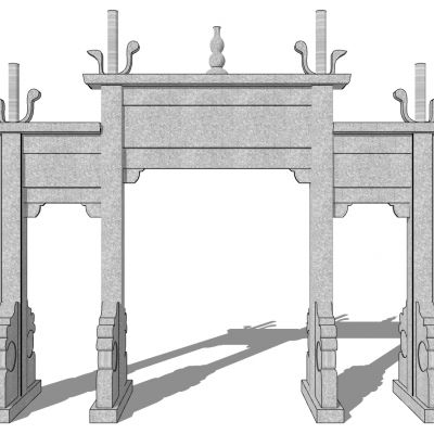 中式古建牌坊牌楼
