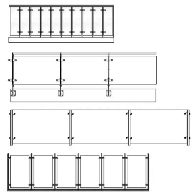 现代玻璃栏杆扶手护栏