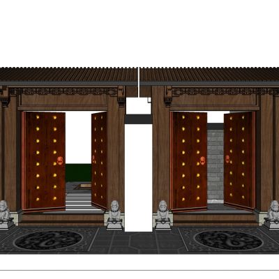 中式别墅庭院建筑