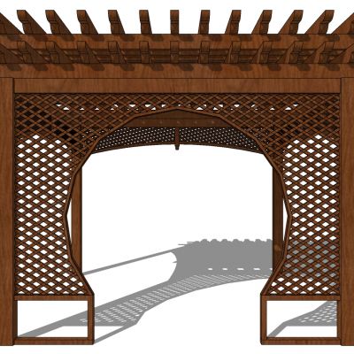 中式东南亚庭院景观SU模型