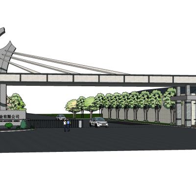 异形工厂工业园大门入口