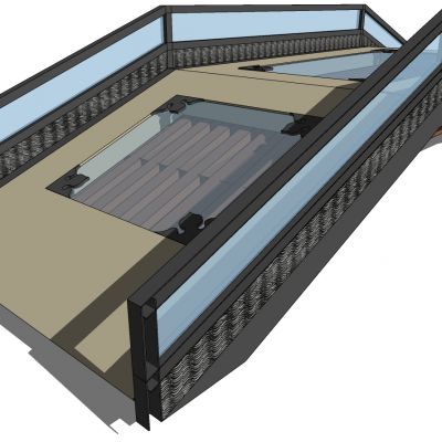 新中式钢架景观