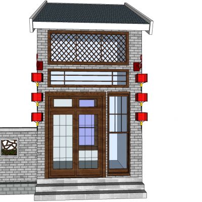 中式别墅庭院建筑