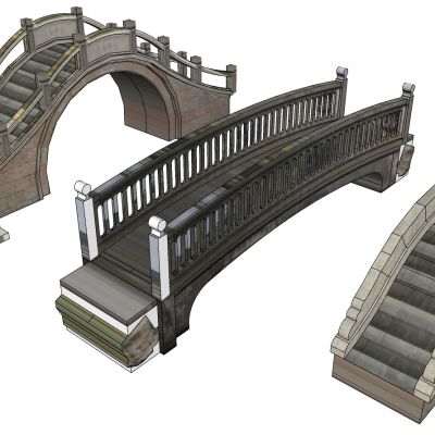 中式玉石栏杆户外景观