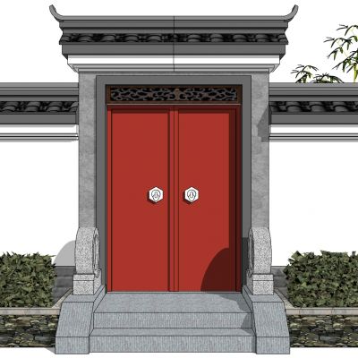 中式别墅庭院建筑