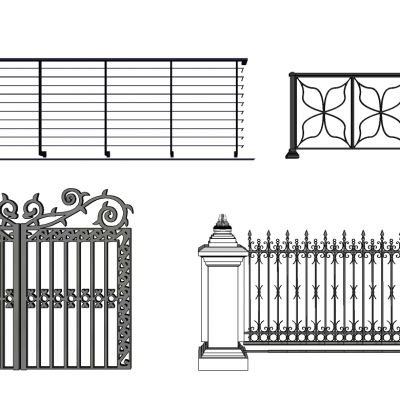 欧式铁艺栏杆护栏扶手