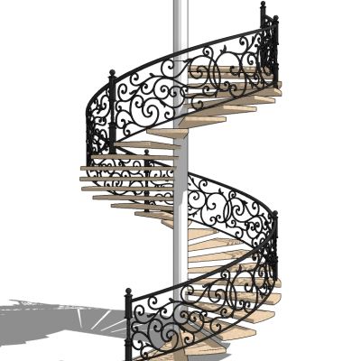 欧式铁艺旋转楼梯