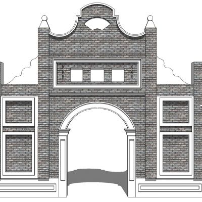 中式别墅庭院建筑