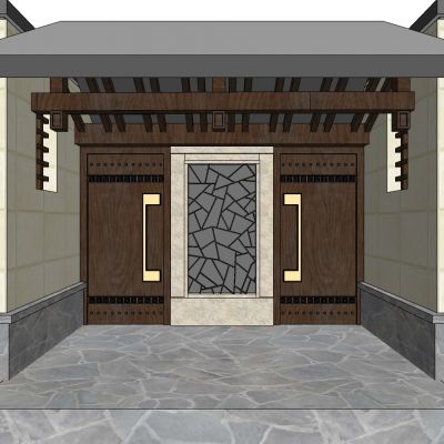 中式别墅庭院建筑