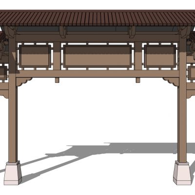 中式古建牌坊牌楼