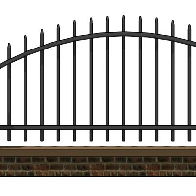 欧式现代铁艺大门围墙护栏SU模型