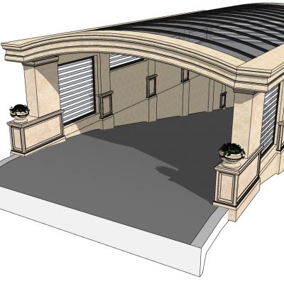 欧式建筑地下车库出入口