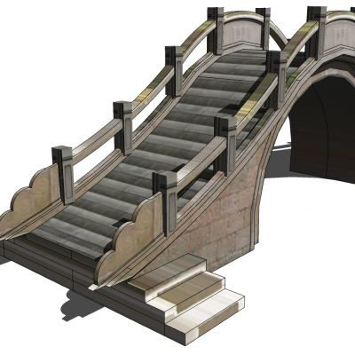 中式桥、石桥、石栏杆