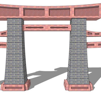 中式古建牌坊牌楼