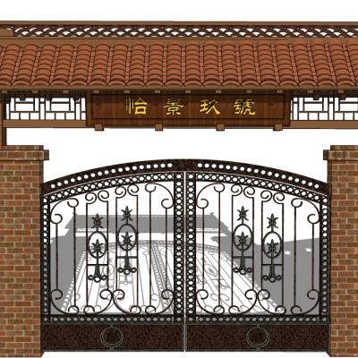 中式别墅庭院建筑