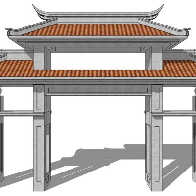 中式古建牌坊牌楼