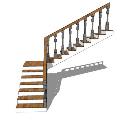 欧式美式木制楼梯栏杆扶手