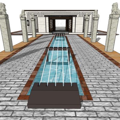 中式别墅会所景观