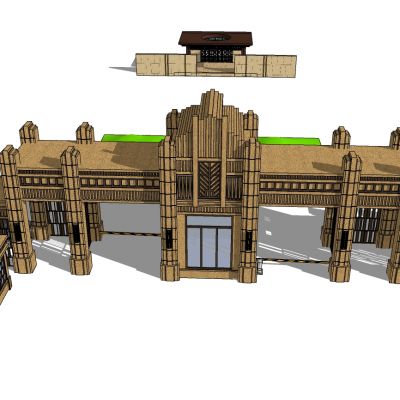 欧式住宅小区别墅入口