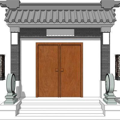 中式别墅庭院建筑