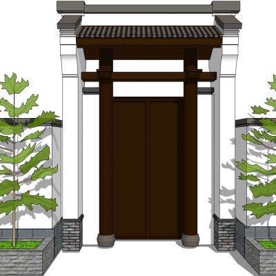 中式别墅庭院建筑