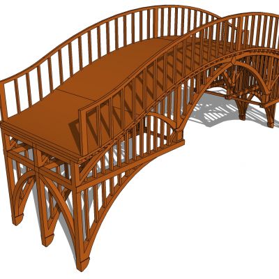 木结构桥梁模型设计图图片