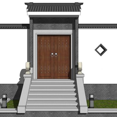 中式别墅庭院建筑