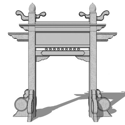 中式古建牌坊牌楼