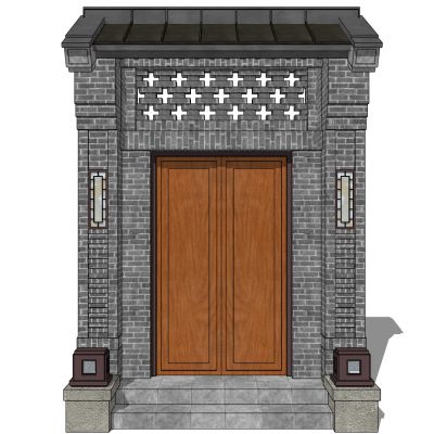 中式别墅庭院建筑