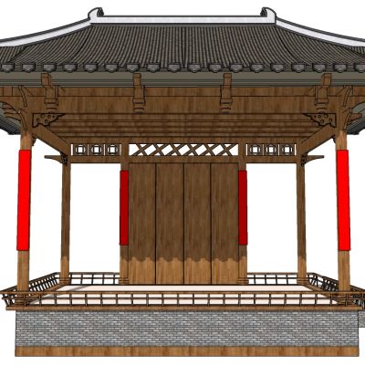 中式韩式日式古建凉亭