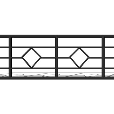 中式铁艺栏杆护栏扶手