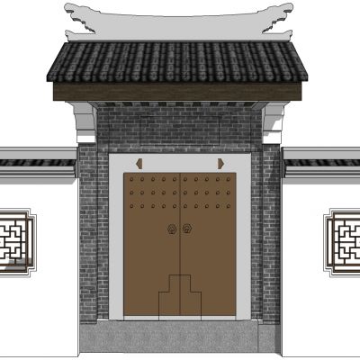 中式别墅庭院建筑