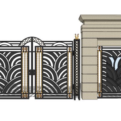 欧式铁艺庭院别墅大门