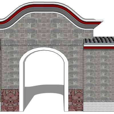 中式别墅庭院建筑