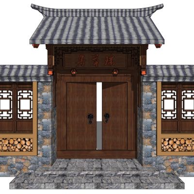 中式别墅庭院建筑