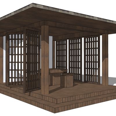 中式韩式日式凉亭亭子