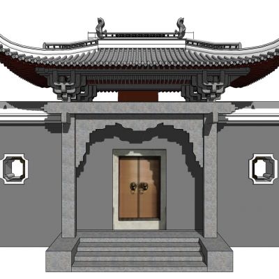 中式别墅庭院建筑