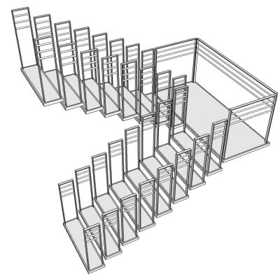 现代钢架楼梯踏步
