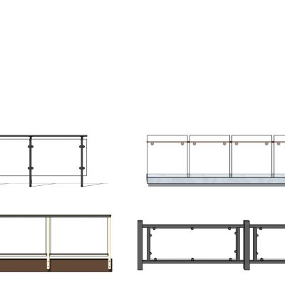 现代玻璃栏杆扶手护栏