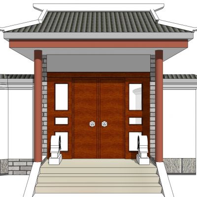 中式别墅庭院建筑