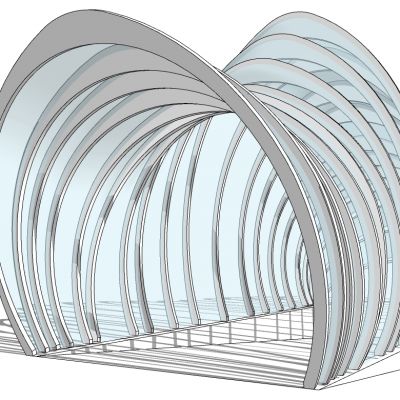 异形钢架结构地下车库出入口