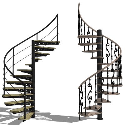 欧式金属铁艺旋转楼梯