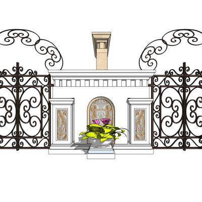 欧式铁艺庭院别墅大门